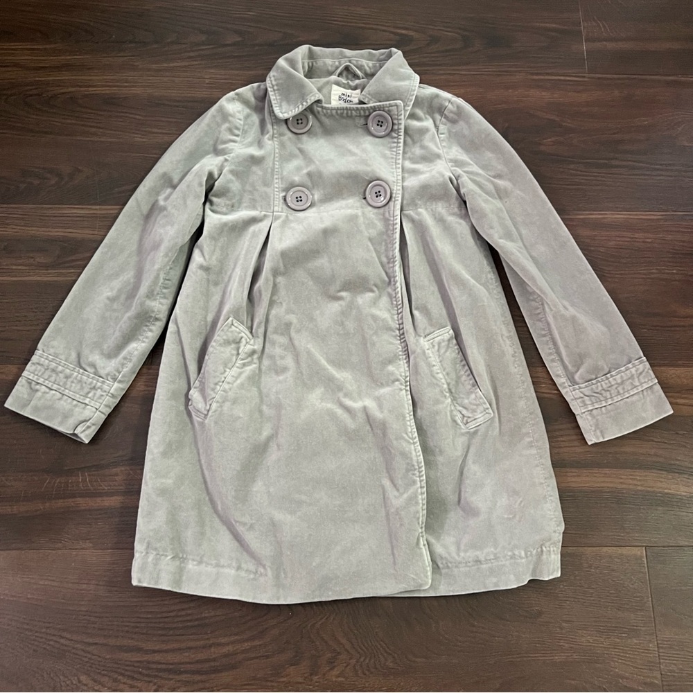 Mini Boden Gray Kids Girls Pea Coat Size 9-10